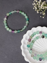 Multi Fluorite 8mm Round Bracelet — The Stone of Balance, Intuition & Mental Harmony