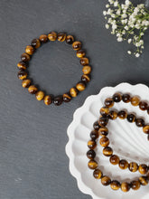 Tiger Eye 8mm Round Bracelet — The Stone of Courage, Confidence & Strong Willpower