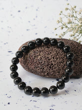 Black Tourmaline 8mm Round Bracelet — The Stone of Protection, Grounding & Energetic Shielding