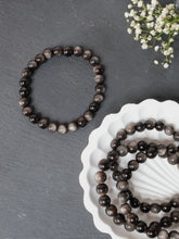Silver Obsidian 8mm Round Bracelet — The Stone of Deep Protection, Truth & Inner Strength
