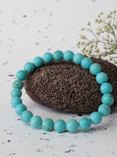 Turquoise (Tibet) 8mm Round Bracelet — The Stone of Protection, Healing & Ancient Wisdom