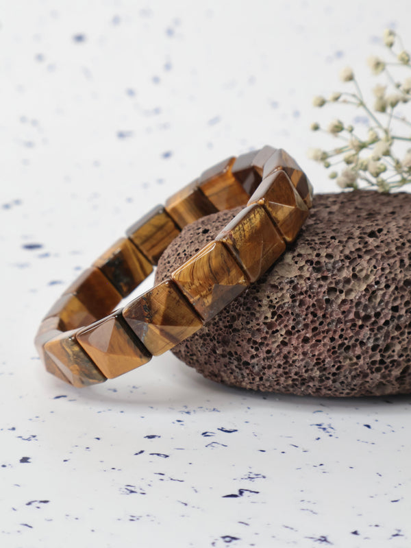 Tigers Eye Pyramid Bracelet
