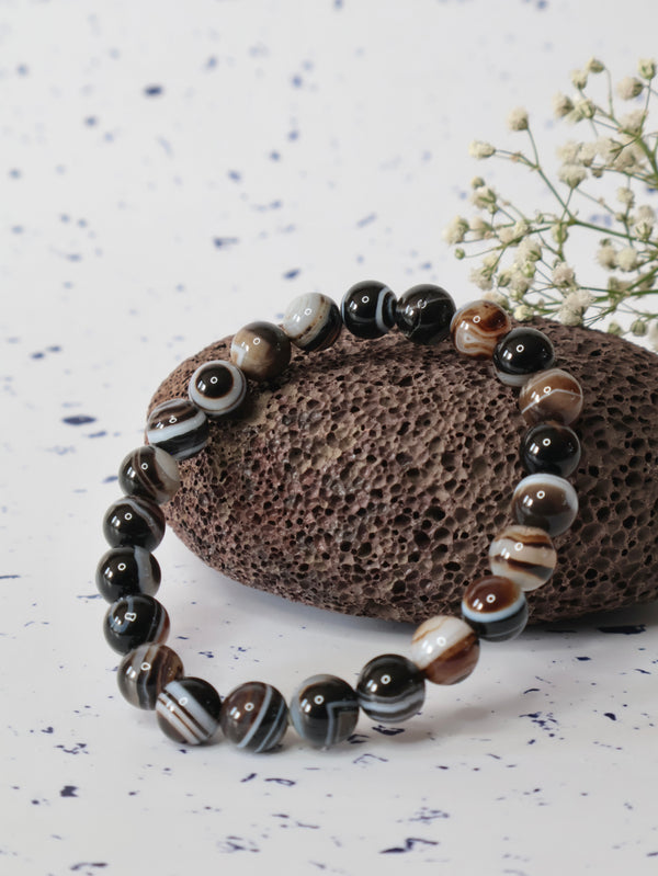 Sulemani Hakik 8mm Round Bracelet — The Stone of Protection, Stability & Spiritual Shielding