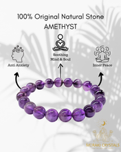 Bolivian Amethyst (Gem Quality) 8mm Round Bracelet — The Stone of Deep Intuition, High Vibration & Divine Protection