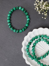 Malachite 8mm Round Bracelet — The Stone of Transformation, Protection & Heart Healing