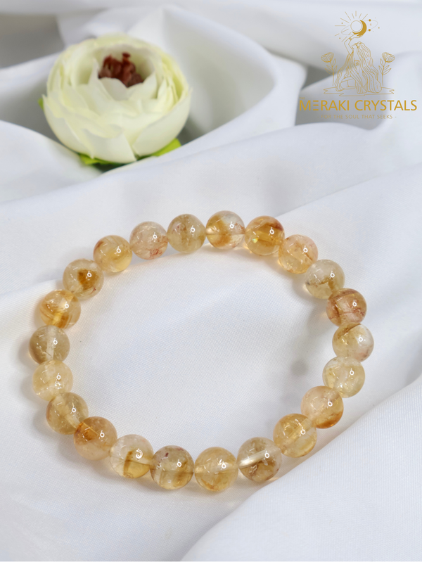 Citrine 8mm Round Bracelet — The Stone of Joy, Abundance & Life-Force Energy