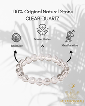 Clear Quartz 8mm Round Bracelet — The Stone of Clarity, Amplification & Pure Light