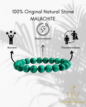 Malachite 8mm Round Bracelet — The Stone of Transformation, Protection & Heart Healing