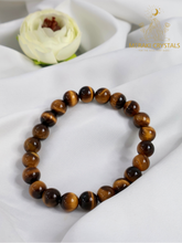 Tiger Eye 8mm Round Bracelet — The Stone of Courage, Confidence & Strong Willpower