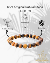 Tiger Eye 8mm Round Bracelet — The Stone of Courage, Confidence & Strong Willpower