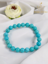 Turquoise 8mm Round Bracelet — The Stone of Protection, Healing & Ancient Wisdom